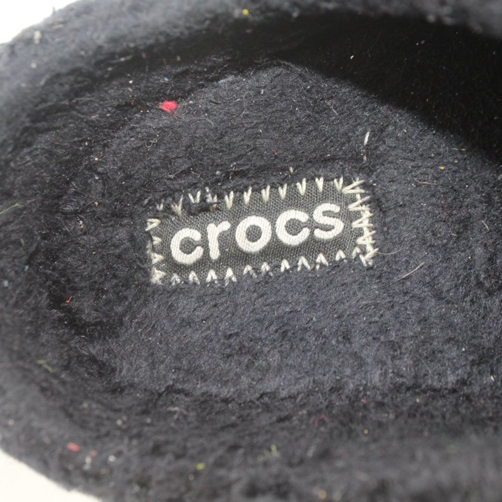 Crocs Black Classic Clogs Faux Fur Lining Junior Child Youth Shoes #128 - Picture 8 of 8
